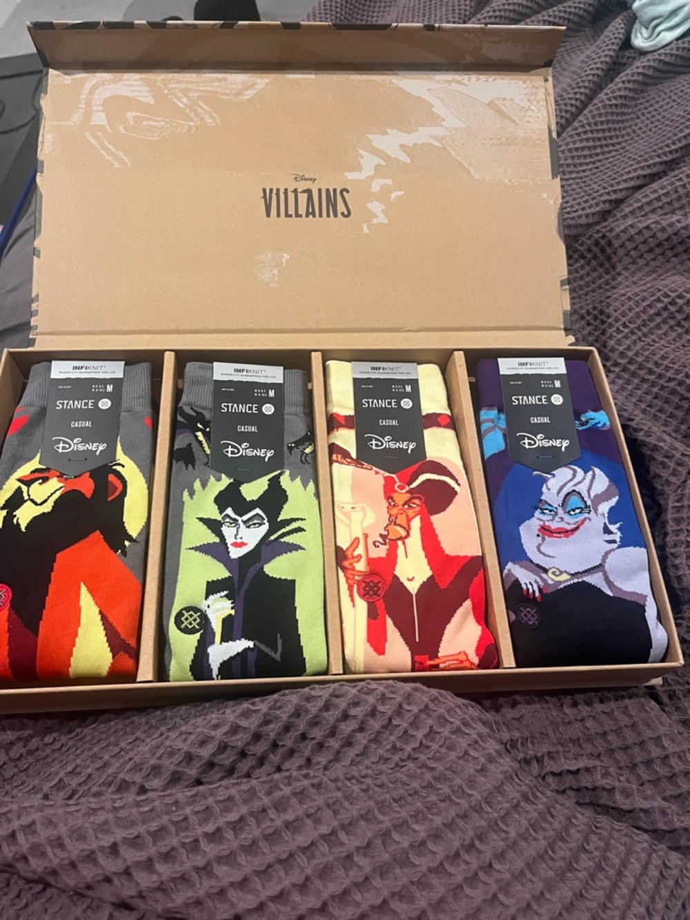 Stance Disney Villains Crew Socks Set - Black, Red, Green, Cream, Blue